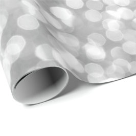 Papel De Presente Cinza de Cinza de prata - Boque Bonito branco bril