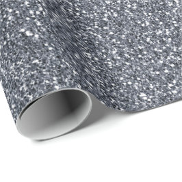 Papel De Presente Cinza de Cinza de prata Brilhante Delicado Branca
