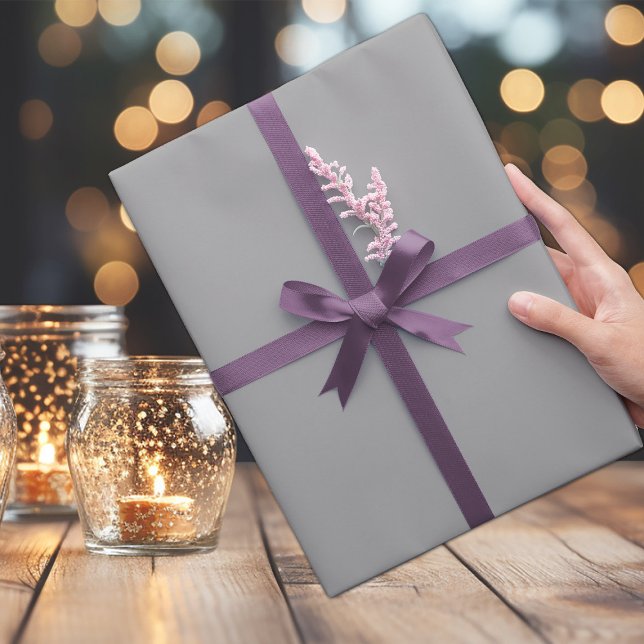 Papel De Presente Cinza de cor de tendência (Criador carregado)