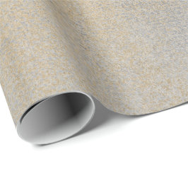 Papel De Presente Cinza de Silver Champaço Sepia Foxier Dourado