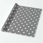 Papel De Presente Cinza e Bolinhas brancas Menor Clássico Chic Cute<br><div class="desc">papel de empacotamento personalizado</div>