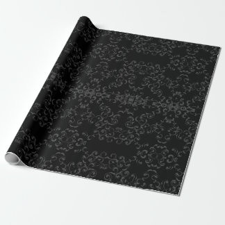 Papel De Presente Cinza e Casamento Gótico Negra