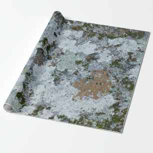 Papel De Presente Cinza e ilustração verde