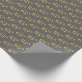 Papel De Presente Cinza, Falso Dourado 65º (Sexagésimo Quinto) Event