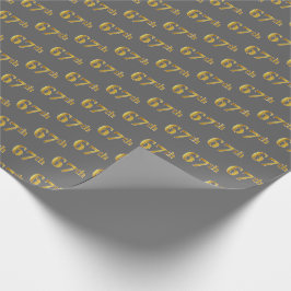 Papel De Presente Cinza, Falso Dourado 67º (Sexagésimo Sétimo) Event