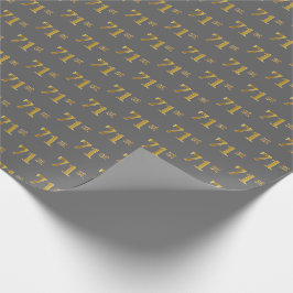 Papel De Presente Cinza, Falso Ouro 71º (Septuagésimo Primeiro) Even
