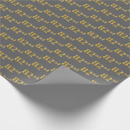 Papel De Presente Cinza, Falso Ouro 82º (Octogésimo Segundo) Evento