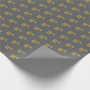 Papel De Presente Cinza, Faux Dourado 8º (Oitavo) Papel de Encapsula