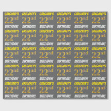Cinza, Faux/Imitação Dourada, "22º ANIVERSÁRIO"