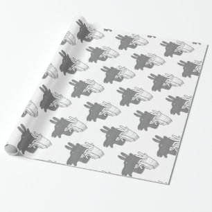 Papel De Presente Cinza Hand Silhouette Billy Goat