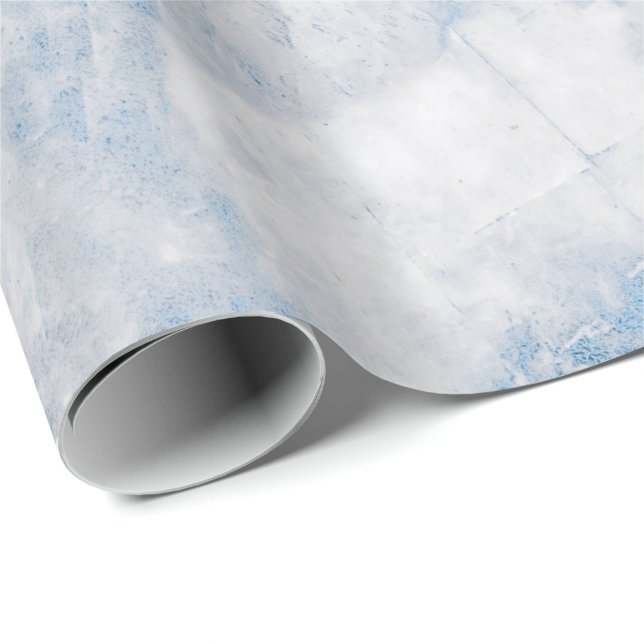Papel De Presente Cinza marinho Azul Prateado Branco Carrara Pedra M (Ponta do rolo)