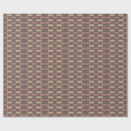Papel De Presente Cinza Peach Parede Brick Rosa