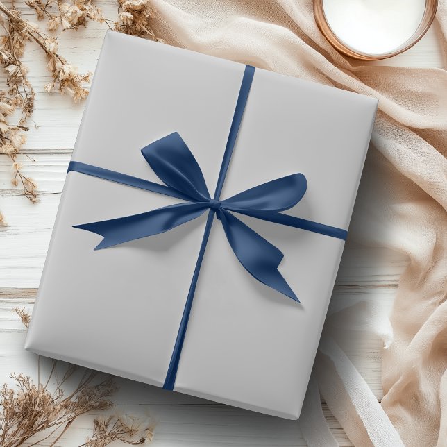Papel De Presente Cinza Pérola Cor Sólida | Clássico | Elegante (Criador carregado)