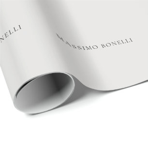 Papel De Presente Cinza Platina Minimalista Simples Moderna