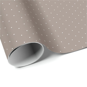 Papel De Presente Cinza verde bege minúsculo padrão bolinhas fofo