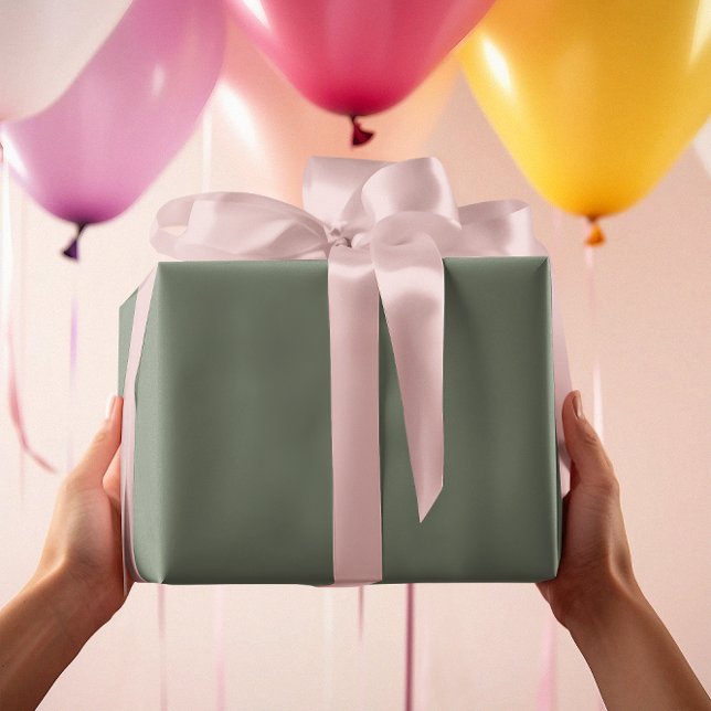 Papel De Presente Cinza Verde Sem Muda (Criador carregado)