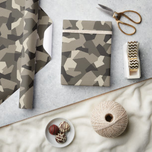 Papel De Presente Cinzas Avançadas Suecas Camo
