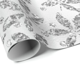 Papel De Presente Cinzas de prata Cristais Hashish Foil Metal Swarov