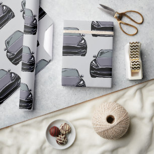 Papel De Presente Cinzas de veículos elétricos SUV de Cinza escuro
