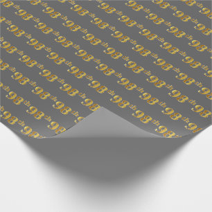 Papel De Presente Cinzas, evento do ouro 98th do falso
