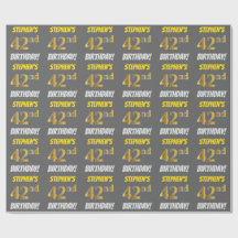 Cinzas, Faux/Imitação Dourada, "42.º ANIVERSÁRIO"