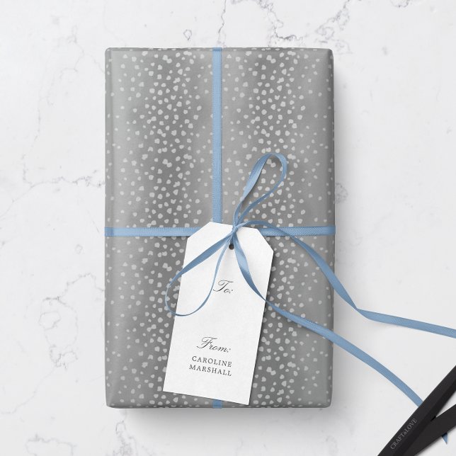 Papel De Presente Cinzas Maciças, Vadias (animal print baby deer fawn spot patterned gift wrapping paper in cool gray)
