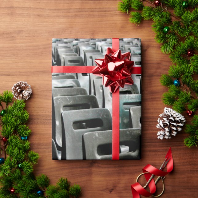 Papel De Presente Cinzas monocromáticas (Presente de Natal)