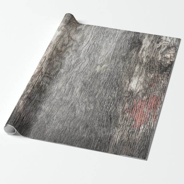 Papel De Presente Cinzas Rustic Country Beige Texture Wood Grain (Desenrolado)