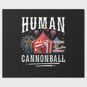Papel De Presente Circo de Canhão Humano Carnaval