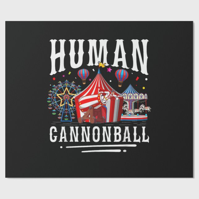 Papel De Presente Circo de Canhão Humano Carnaval (Aberto)