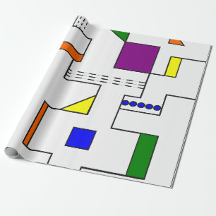 Papel De Presente Circuitos Bauhaus