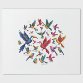 Papel De Presente Círculo de Voo - Harmonia em Movimento