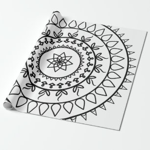 Papel De Presente Círculo espiritual da tatuagem de Mandala