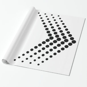 Papel De Presente Círculo Pulsante de Meia-Tons Zigzag Chevron abst