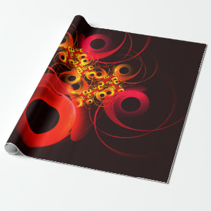 Papel De Presente Círculos Coloridos Padrão Moderno de Arte Abstrato