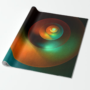 Papel De Presente Círculos Coloridos Padrão Moderno de Arte Abstrato