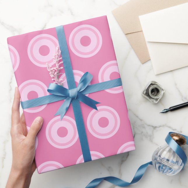 Papel De Presente Círculos cor-de-rosa Simples Limpo Mínimo (Presentear)