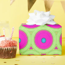 Círculos De Abstrato Neon Rosa E Verde