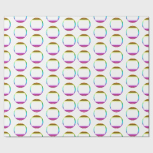 Papel De Presente Círculos de Vidro com Gradiente de Arco-íris Color