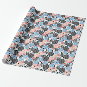 Papel De Presente Círculos multicoloridos, design de padrão gráfico.