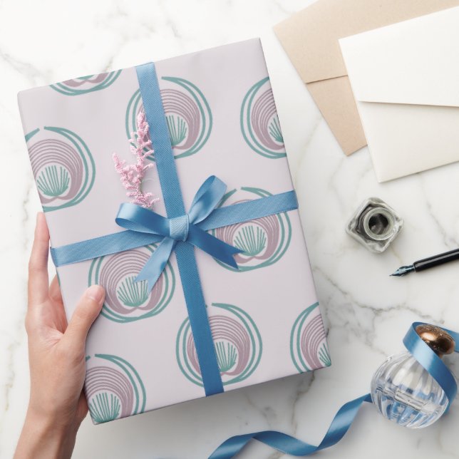 Papel De Presente Círculos Peacock (Presentear)