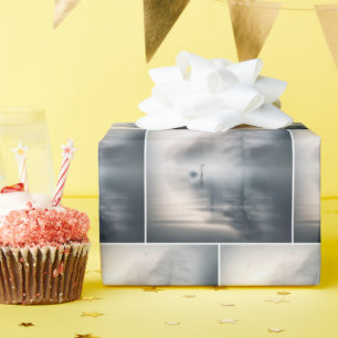 Papel De Presente Cisnes No Misty Lake