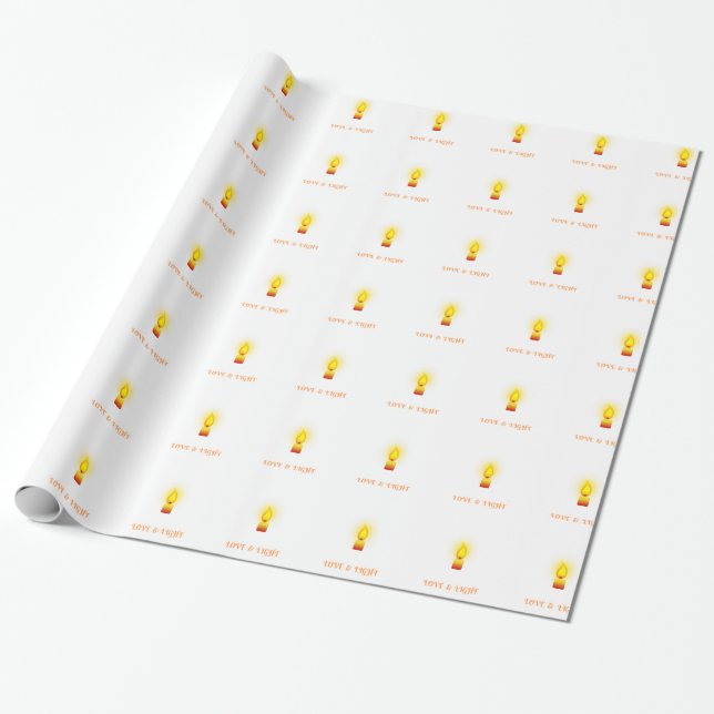 Papel De Presente Citação "Amor e Luz" (Desenrolado)