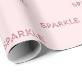 Papel De Presente Citação da Brilhante Rosa Cintilante