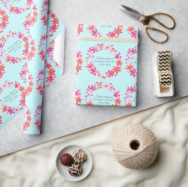 Papel De Presente Citação de autocuidado de Jane Austen – Mansfield  (Artesanato)