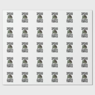 Papel De Presente Citação de Tartaruga Ilustração Vintage Vetor Cami