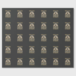 Papel De Presente Citação de Terror de Halloween Castelo Assombrado