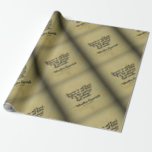 Papel De Presente Citação de Winston Churchill; Sucesso