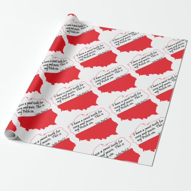 Papel De Presente Citação do Papa João Paulo II (Desenrolado)