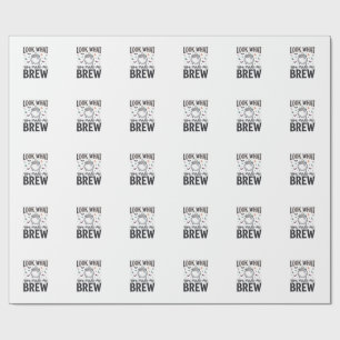 Papel De Presente Citação engraçada de bruxa de Halloween Olhe o que